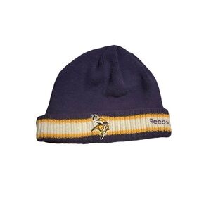 Vintage NFL Minnesota Vikings Black Knit Beanie Hat